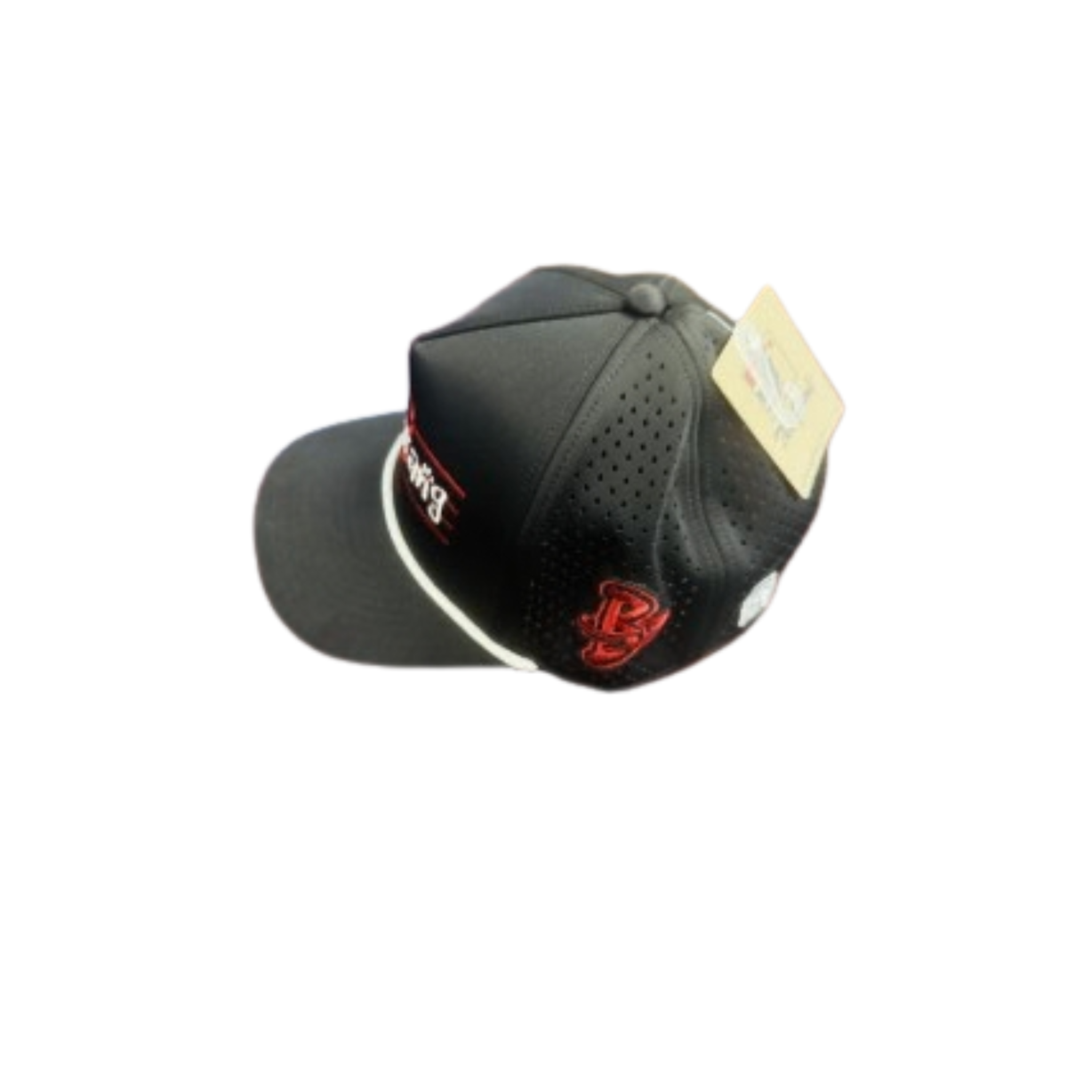 Crimson Team Spirit NeoCool 5 Panel Black Snapback w/ White Rope