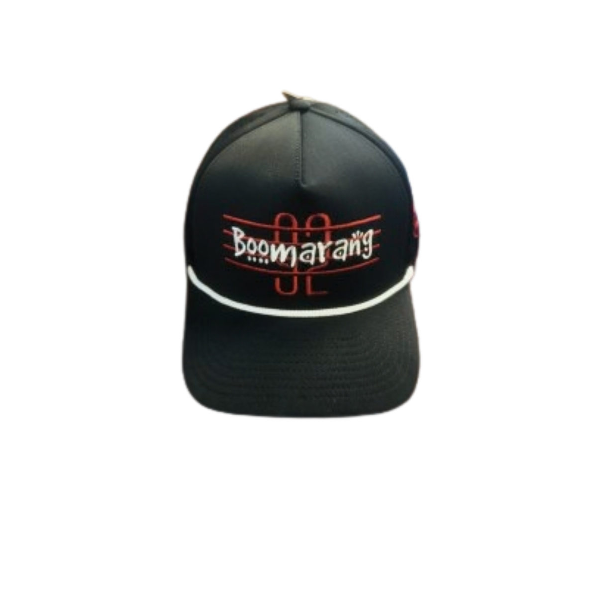 Crimson Team Spirit NeoCool 5 Panel Black Snapback w/ White Rope