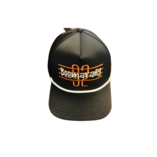 Orange Team Spirit NeoCool 5 Panel Black Snapback w/ White Rope