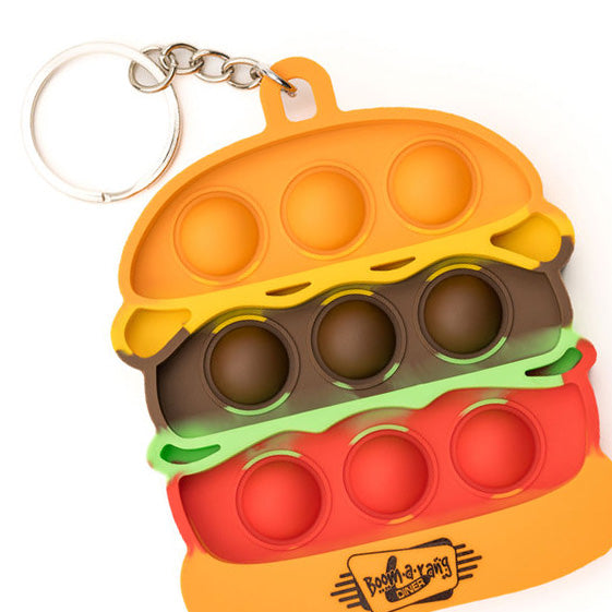 Burger Popper Key Chain