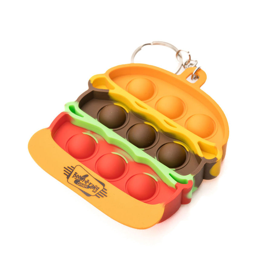 Burger Popper Key Chain