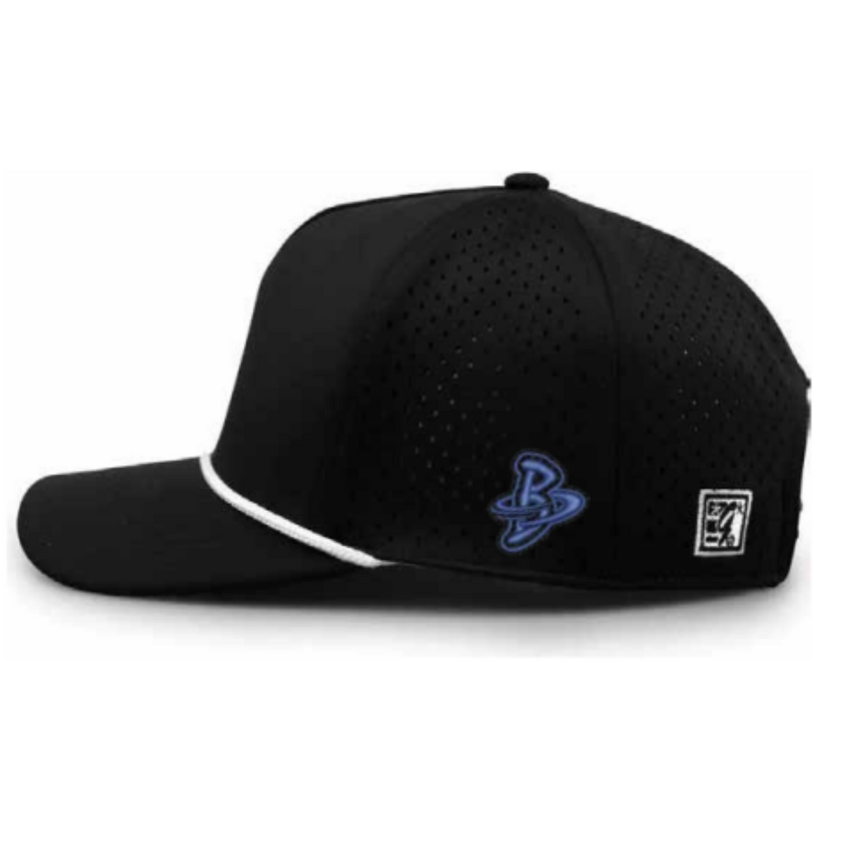 OKC Blue Team Spirit NeoCool 5 Panel Black Snapback w/ White Rope